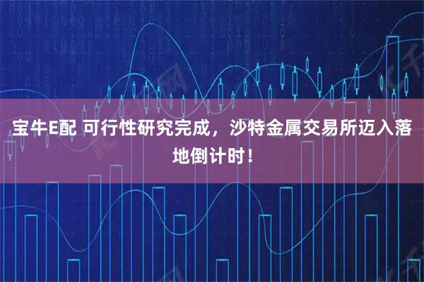 宝牛E配 可行性研究完成，沙特金属交易所迈入落地倒计时！