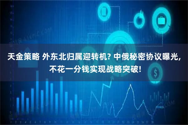 天金策略 外东北归属迎转机? 中俄秘密协议曝光, 不花一分钱实现战略突破!